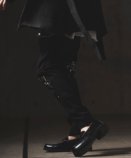 GLIMCLAP（グリムクラップ）の「mp10509-Used processing & hem oval rib design color pants パンツ（その他パンツ・メンズ・ブルー系その他/ダークカーキ/ブラック・L/M/S）」の15枚目の写真