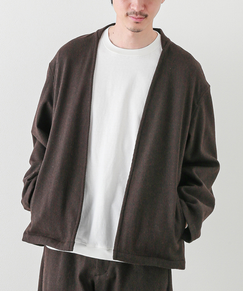 JOURNAL STANDARD(ジャーナルスタンダード)の「RE:NEWOOL ブッチャーカーディガン(カーディガン/ボレロ・メンズ・ブラック系その他/ブラウン/ベージュ・SMALL/MEDIUM/LARGE)」の3枚目の写真