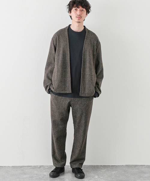 JOURNAL STANDARD(ジャーナルスタンダード)の「RE:NEWOOL ブッチャーカーディガン(カーディガン/ボレロ・メンズ・ブラック系その他/ブラウン/ベージュ・SMALL/MEDIUM/LARGE)」の4枚目の写真