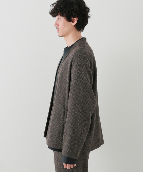 JOURNAL STANDARD(ジャーナルスタンダード)の「RE:NEWOOL ブッチャーカーディガン(カーディガン/ボレロ・メンズ・ブラック系その他/ブラウン/ベージュ・SMALL/MEDIUM/LARGE)」の6枚目の写真