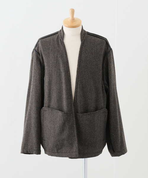 JOURNAL STANDARD(ジャーナルスタンダード)の「RE:NEWOOL ブッチャーカーディガン(カーディガン/ボレロ・メンズ・ブラック系その他/ブラウン/ベージュ・SMALL/MEDIUM/LARGE)」の14枚目の写真
