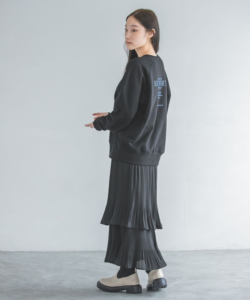 A part by（アパートバイ）の「ロゴスウェットプルオーバー（スウェット・レディース・ブラック/オフホワイト/ブルー・FREE）」の6枚目の写真