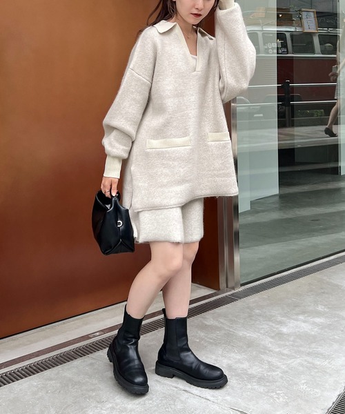 CAPRICIEUX LE'MAGE WフェイスZIPカーディガン CAPRICIEUX LE'MAGE】WフェイスZIPカーディガン - メルカリ