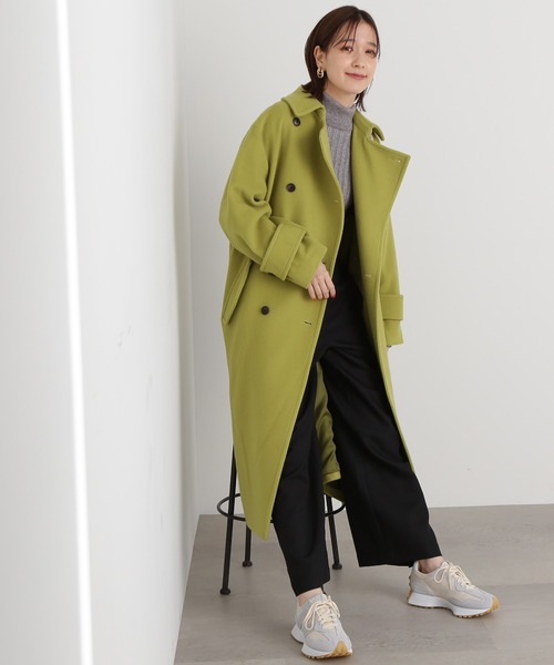 N.（N. Natural Beauty Basic）（エヌエヌナチュラルビューティーベーシック）の「【S Size Line】◆ビーバーメルトンダブルコート（チェスターコート・レディース・ブラック/ベージュ/グリーン・SMALL/MEDIUM）」の3枚目の写真