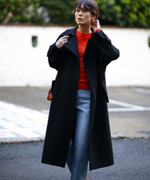 N.(N. Natural Beauty Basic) | 【S Size Line】◆ビーバーメルトンダブルコート(チェスターコート)