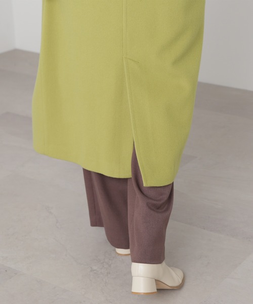 N.（N. Natural Beauty Basic）（エヌエヌナチュラルビューティーベーシック）の「【S Size Line】◆ビーバーメルトンダブルコート（チェスターコート・レディース・ブラック/ベージュ/グリーン・SMALL/MEDIUM）」の15枚目の写真