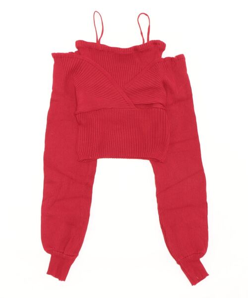 urge:(アージコロン )の「【URGE:】カシュクール リブ 長袖ニット(ニット/セーター・レディース・ブラック/ホワイト/ブラウン/レッド/ピンク・SMALL/MEDIUM/LARGE)」の7枚目の写真