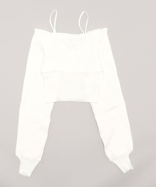 urge:(アージコロン )の「【URGE:】カシュクール リブ 長袖ニット(ニット/セーター・レディース・ブラック/ホワイト/ブラウン/レッド/ピンク・SMALL/MEDIUM/LARGE)」の8枚目の写真