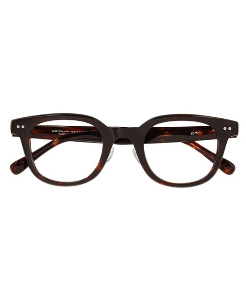 Zoff（ゾフ）の「ウェリントン型 太縁 メガネ WEB限定アイテム（メガネ