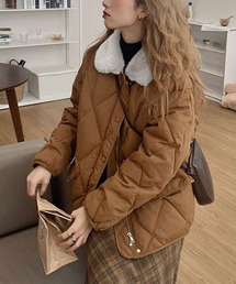 LOPASS（ロパス）の「ひし形キルト中綿コート（ダウンジャケット/コート）」