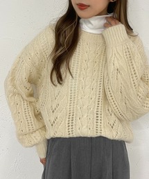 すかし柄ニットプルオーバー【ZOZOTOWN限定アイテム】