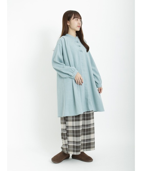 Samansa Mos2(サマンサ モスモス)の「チャイナボタンチュニック(チュニック・レディース・ミント/チャコール/グレー/オフホワイト/ブラック・フリ-)」の10枚目の写真