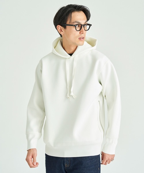 ESTNATION（エストネーション）の「ESTNATION / ミラノリブ プルオーバーフーディー＜ECOPET＞（パーカー・メンズ・パープル/グリーン/ブラック/オフホワイト・MEDIUM/LARGE/X-LARGE）」の2枚目の写真