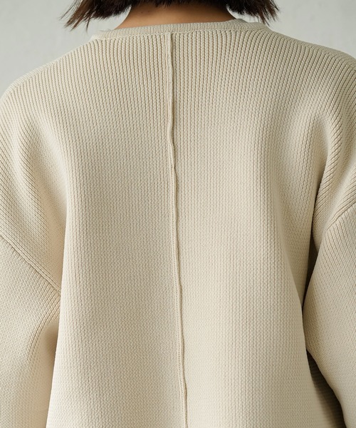 rectangle（レクタングル）の「ランタンスリーブニットブルゾン（カーディガン/ボレロ・レディース・ブラック/アイボリー/グレー・FREE）」の8枚目の写真