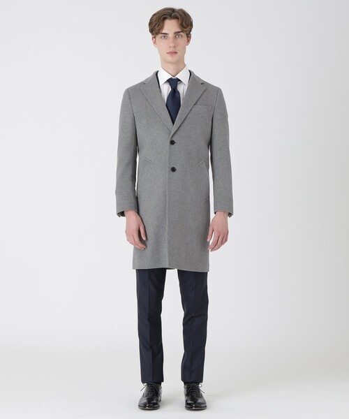 BLACK LABEL CRESTBRIDGE（ブラックレーベル・クレストブリッジ）の「メルトンチェスターコート（チェスターコート・メンズ・ライトグレー/ブラウン系その他3/ネイビー・M/L/XL）」の11枚目の写真