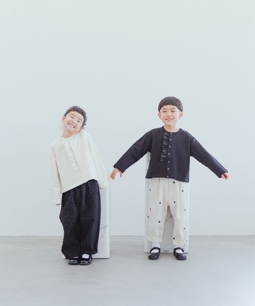 LOWRYS FARM（ローリーズファーム）の「２ＷＡＹカットカーデ　188775（カーディガン/ボレロ・キッズ・ブラック/オフホワイト・110cm/120cm/130cm/140cm/150cm）」の10枚目の写真