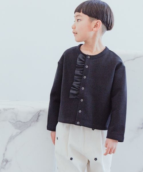 LOWRYS FARM（ローリーズファーム）の「２ＷＡＹカットカーデ　188775（カーディガン/ボレロ・キッズ・ブラック/オフホワイト・110cm/120cm/130cm/140cm/150cm）」の13枚目の写真