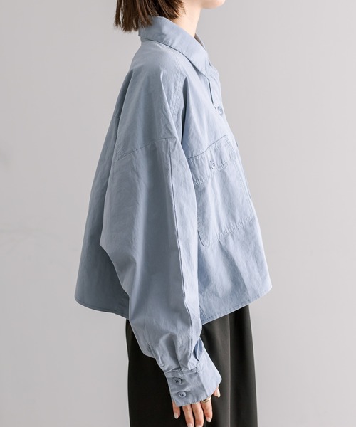 mystic（ミスティック）の「オーバーショートシャツ（シャツ/ブラウス・レディース・オフホワイト/ピンク/ブルー・FREE）」の20枚目の写真