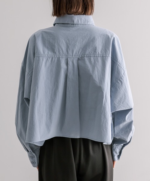 mystic（ミスティック）の「オーバーショートシャツ（シャツ/ブラウス・レディース・オフホワイト/ピンク/ブルー・FREE）」の21枚目の写真