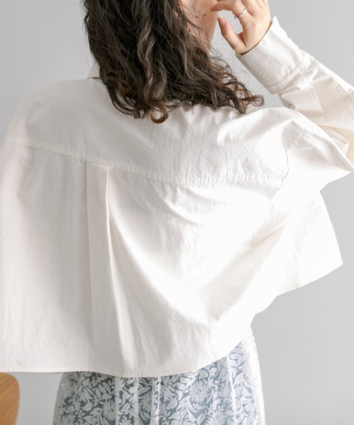 mystic（ミスティック）の「オーバーショートシャツ（シャツ/ブラウス・レディース・オフホワイト/ピンク/ブルー・FREE）」の9枚目の写真