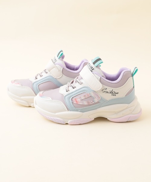 URBAN CHERRY（アーバンチェリー）の「グリッターモチーフデザインスニーカー（スニーカー・キッズ・ピンク/パープル/ホワイト・18.0cm/19.5cm/21.5cm/16.5cm/20.5cm/22.0cm/20.0cm/17.5cm/17.0cm/18.5cm/21.0cm/19.0cm）」の8枚目の写真