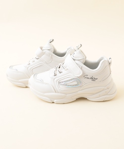 URBAN CHERRY（アーバンチェリー）の「グリッターモチーフデザインスニーカー（スニーカー・キッズ・ピンク/パープル/ホワイト・18.0cm/19.5cm/21.5cm/16.5cm/20.5cm/22.0cm/20.0cm/17.5cm/17.0cm/18.5cm/21.0cm/19.0cm）」の12枚目の写真