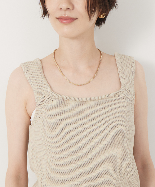 Rouge vif(ルージュヴィフ)の「ストレッチリリヤーンニットキャミ(ニット/セーター・レディース・ベージュ/アイボリー・フリー)」の10枚目の写真
