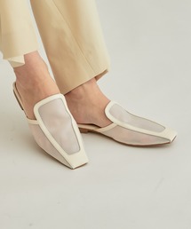 PAPILLONNER | オーガンジースクエアスリッポン/PAPILLONNER/パピヨネ(サンダル)