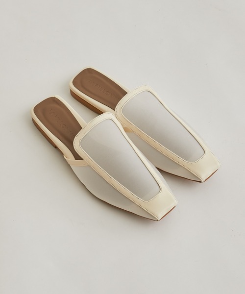 PAPILLONNER（パピヨネ）の「【OT】オーガンジースクエアスリッポン/PAPILLONNER/パピヨネ（サンダル・レディース・ブラック/アイボリー・38/36/37）」の15枚目の写真