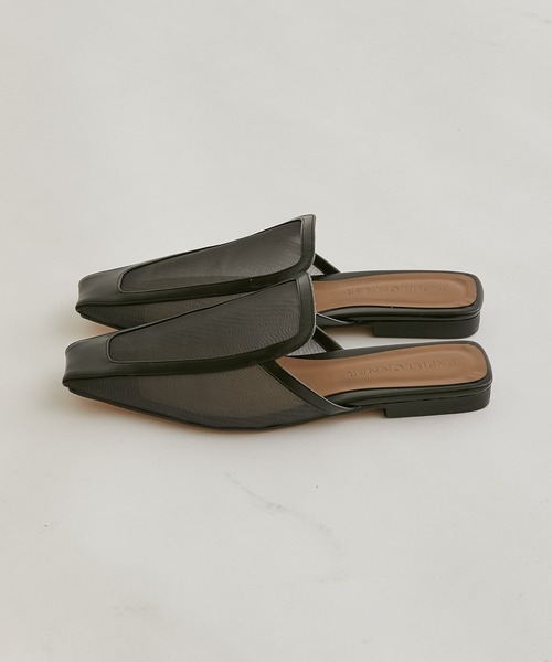 PAPILLONNER（パピヨネ）の「【OT】オーガンジースクエアスリッポン/PAPILLONNER/パピヨネ（サンダル・レディース・ブラック/アイボリー・38/36/37）」の16枚目の写真