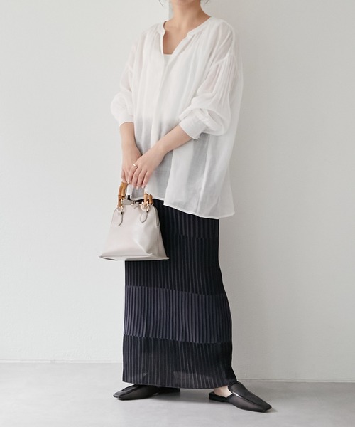 PAPILLONNER（パピヨネ）の「【OT】オーガンジースクエアスリッポン/PAPILLONNER/パピヨネ（サンダル・レディース・ブラック/アイボリー・38/36/37）」の17枚目の写真