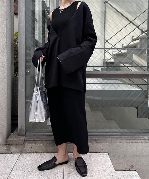 PAPILLONNER（パピヨネ）の「【OT】オーガンジースクエアスリッポン/PAPILLONNER/パピヨネ（サンダル・レディース・ブラック/アイボリー・38/36/37）」の21枚目の写真