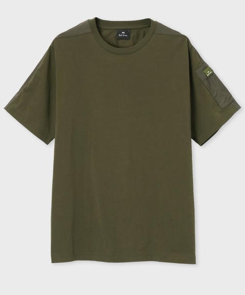 【Paul Smith】Tシャツ ナイロンミックスアップ カーキ ブラック 428.jpg
