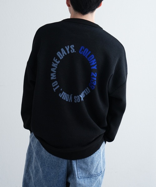 COLONY 2139(コロニートゥーワンスリーナイン)の「サークルロゴジャガードニット(ニット/セーター・メンズ・ブラック/グレー・MEDIUM/LARGE)」の9枚目の写真