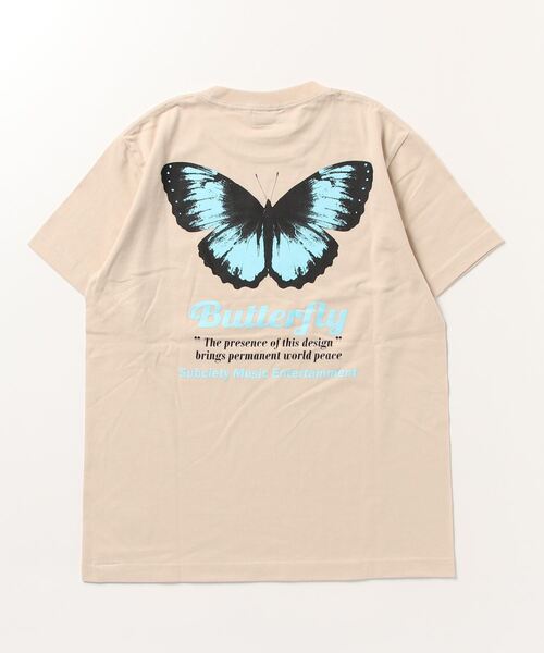 Subciety(サブサエティ)の「Butterfly TEE(Tシャツ/カットソー・メンズ・ブラック/ホワイト/ベージュ・MEDIUM/LARGE/X-LARGE/XX-LARGE/SMALL)」の20枚目の写真