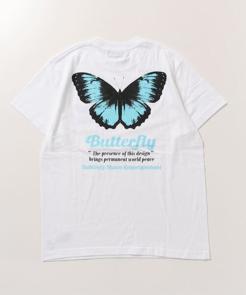 Subciety(サブサエティ)の「Butterfly TEE(Tシャツ/カットソー・メンズ・ブラック/ホワイト/ベージュ・MEDIUM/LARGE/X-LARGE/XX-LARGE/SMALL)」の22枚目の写真