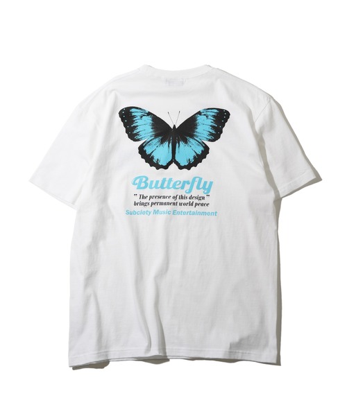 Subciety(サブサエティ)の「Butterfly TEE(Tシャツ/カットソー・メンズ・ブラック/ホワイト/ベージュ・MEDIUM/LARGE/X-LARGE/XX-LARGE/SMALL)」の4枚目の写真