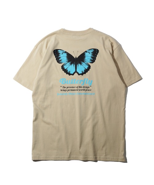 Subciety(サブサエティ)の「Butterfly TEE(Tシャツ/カットソー・メンズ・ブラック/ホワイト/ベージュ・MEDIUM/LARGE/X-LARGE/XX-LARGE/SMALL)」の6枚目の写真
