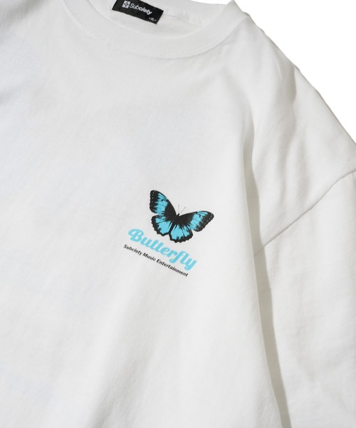 Subciety(サブサエティ)の「Butterfly TEE(Tシャツ/カットソー・メンズ・ブラック/ホワイト/ベージュ・MEDIUM/LARGE/X-LARGE/XX-LARGE/SMALL)」の8枚目の写真
