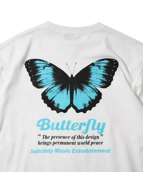 Subciety(サブサエティ)の「Butterfly TEE(Tシャツ/カットソー・メンズ・ブラック/ホワイト/ベージュ・MEDIUM/LARGE/X-LARGE/XX-LARGE/SMALL)」の9枚目の写真