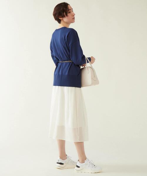 martinique（マルティニーク）の「martinique/イタリーブライトコットンフロンタブルプルオーバー（ニット/セーター・レディース・イエロー/ブルー/パープル・FREE）」の10枚目の写真