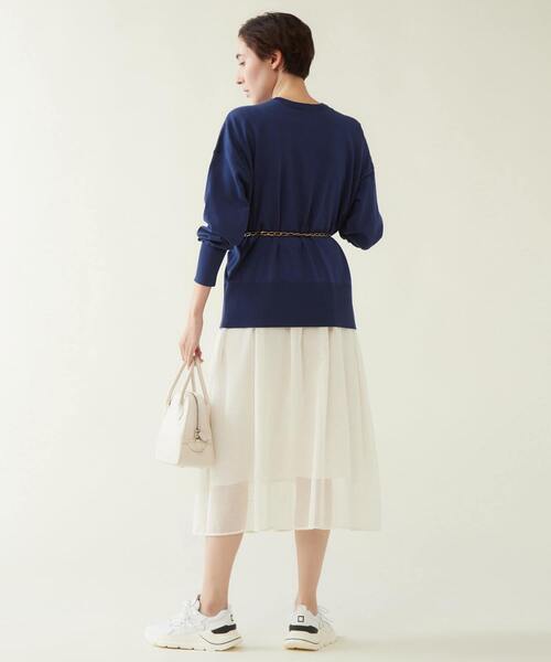 martinique（マルティニーク）の「martinique/イタリーブライトコットンフロンタブルプルオーバー（ニット/セーター・レディース・イエロー/ブルー/パープル・FREE）」の11枚目の写真