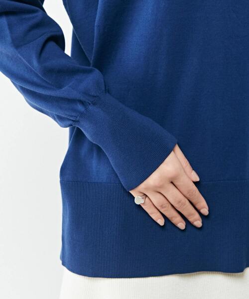 martinique（マルティニーク）の「martinique/イタリーブライトコットンフロンタブルプルオーバー（ニット/セーター・レディース・イエロー/ブルー/パープル・FREE）」の18枚目の写真