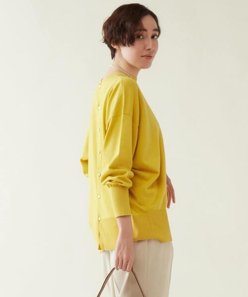 martinique（マルティニーク）の「martinique/イタリーブライトコットンフロンタブルプルオーバー（ニット/セーター・レディース・イエロー/ブルー/パープル・FREE）」の19枚目の写真