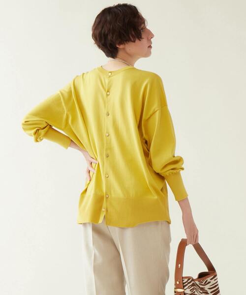 martinique（マルティニーク）の「martinique/イタリーブライトコットンフロンタブルプルオーバー（ニット/セーター・レディース・イエロー/ブルー/パープル・FREE）」の20枚目の写真