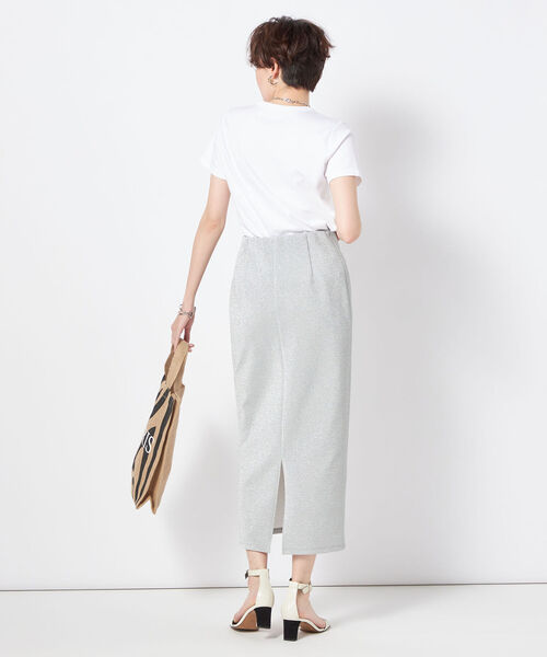 NOLLEY’S Sophi(ノーリーズソフィ)の「100/2スムースコンパクトTシャツ(Tシャツ/カットソー・レディース・ホワイト/チャコールグレー・36/38)」の9枚目の写真