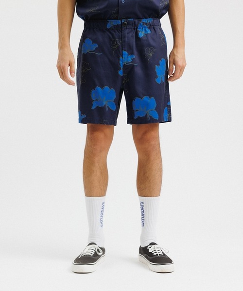 Saturdays NYC（サタデーズ ニューヨークシティ ）の「Ambrose Manoa Short（その他パンツ・メンズ・ネイビー/グリーン・X-SMALL/XL/L/S/M）」の2枚目の写真