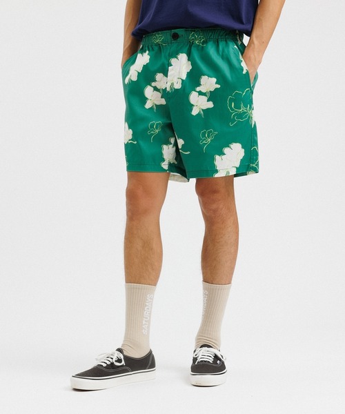 Saturdays NYC（サタデーズ ニューヨークシティ ）の「Ambrose Manoa Short（その他パンツ・メンズ・ネイビー/グリーン・X-SMALL/XL/L/S/M）」の3枚目の写真