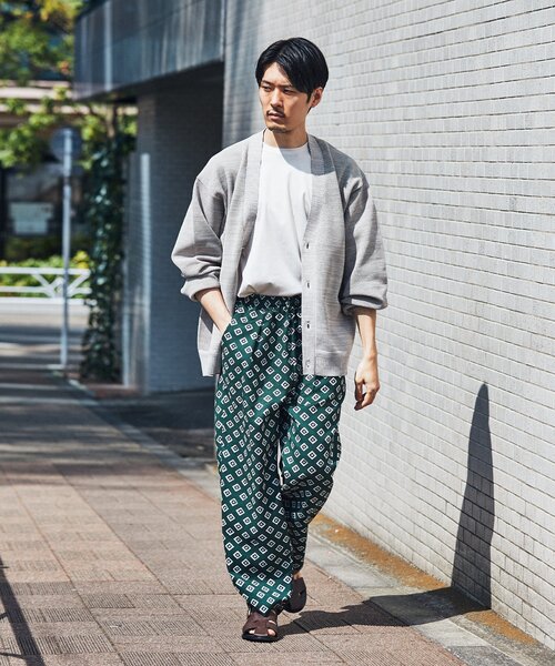 EDIFICE（エディフィス）の「スポンディッシュ リラックス メランジニット カーディガン（カーディガン/ボレロ・メンズ・ブルー系その他/イエロー系その他/ベージュ系その他・LARGE/SMALL/MEDIUM）」の4枚目の写真