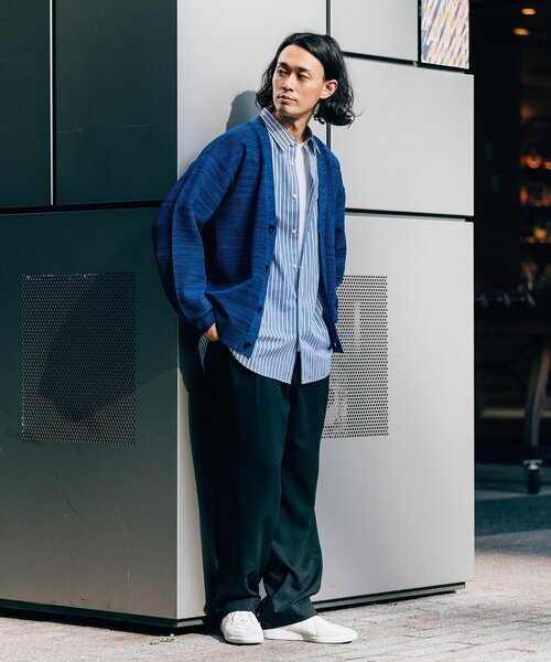 EDIFICE（エディフィス）の「スポンディッシュ リラックス メランジニット カーディガン（カーディガン/ボレロ・メンズ・ブルー系その他/イエロー系その他/ベージュ系その他・LARGE/SMALL/MEDIUM）」の17枚目の写真